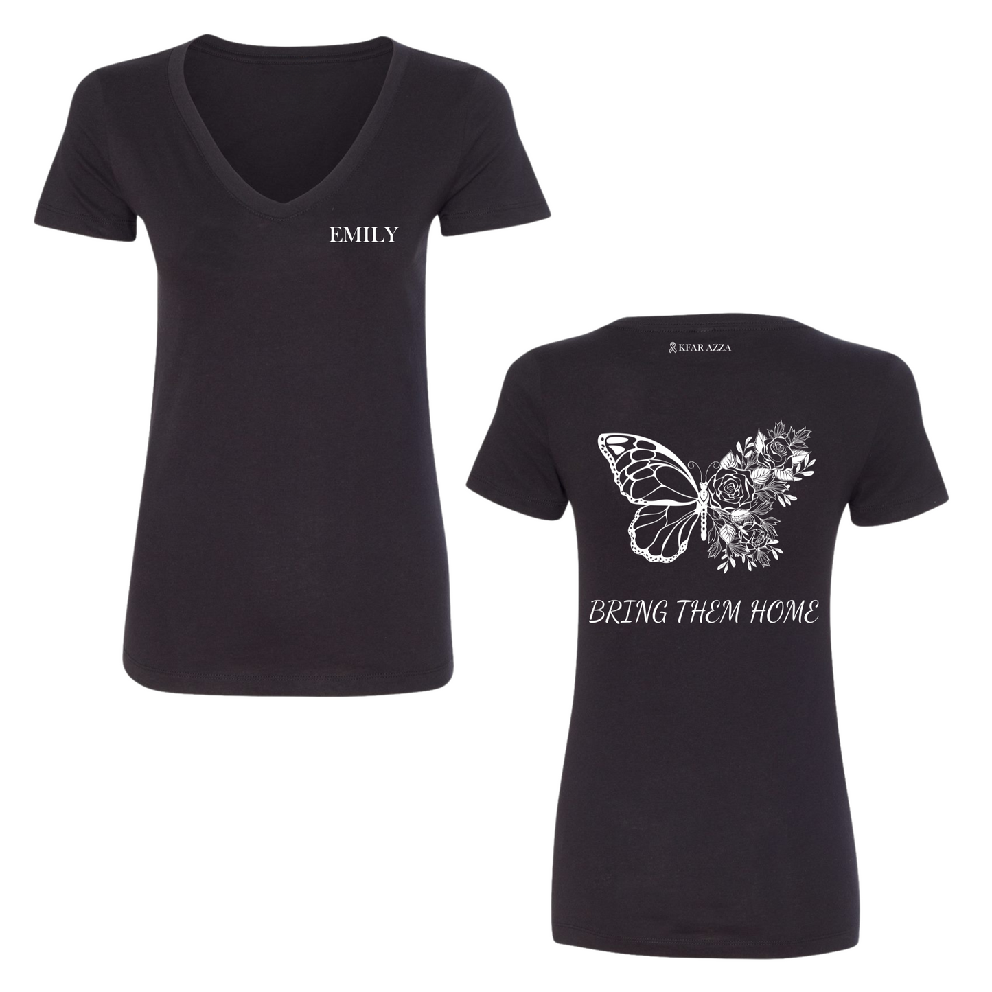 Emily | Butterfly Womens V-Neck