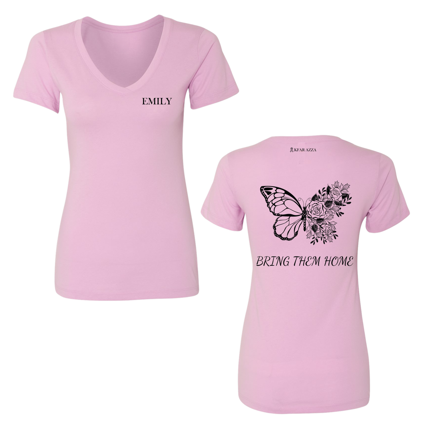 Emily | Butterfly Womens V-Neck